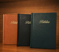 Biblia 2024 ekokoža so zlatým orezom a ozdobným písmom - hnedá, čierna, zelená
