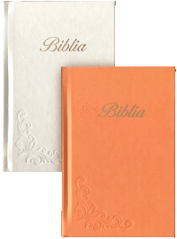 Detail Biblia 2015 v ekokoži - biela, oranžová