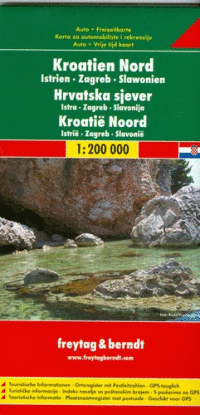 Detail Chorvátsko, Sev. Istria, Záhreb, Slavonsko - mapa 1:200T