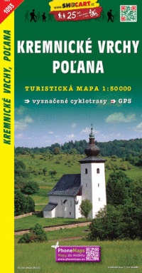 Detail Kremnické vrchy Poľana mapa