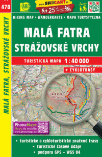Detail Malá Fatra, Strážovské vrchy 1:40T