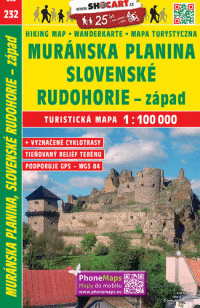 Detail Muránska planina, Slovenské rudohorie 1:100 000