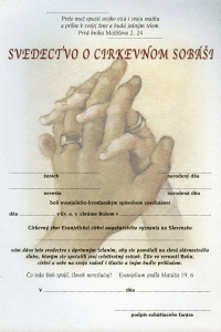 Detail Svedectvo o sobáši